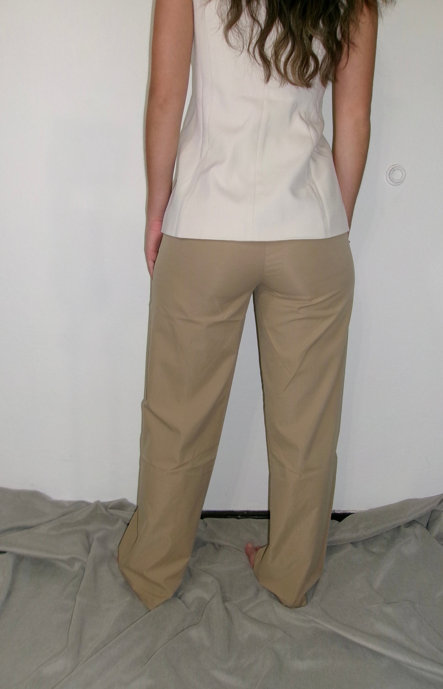 Tan Wide Leg Trousers