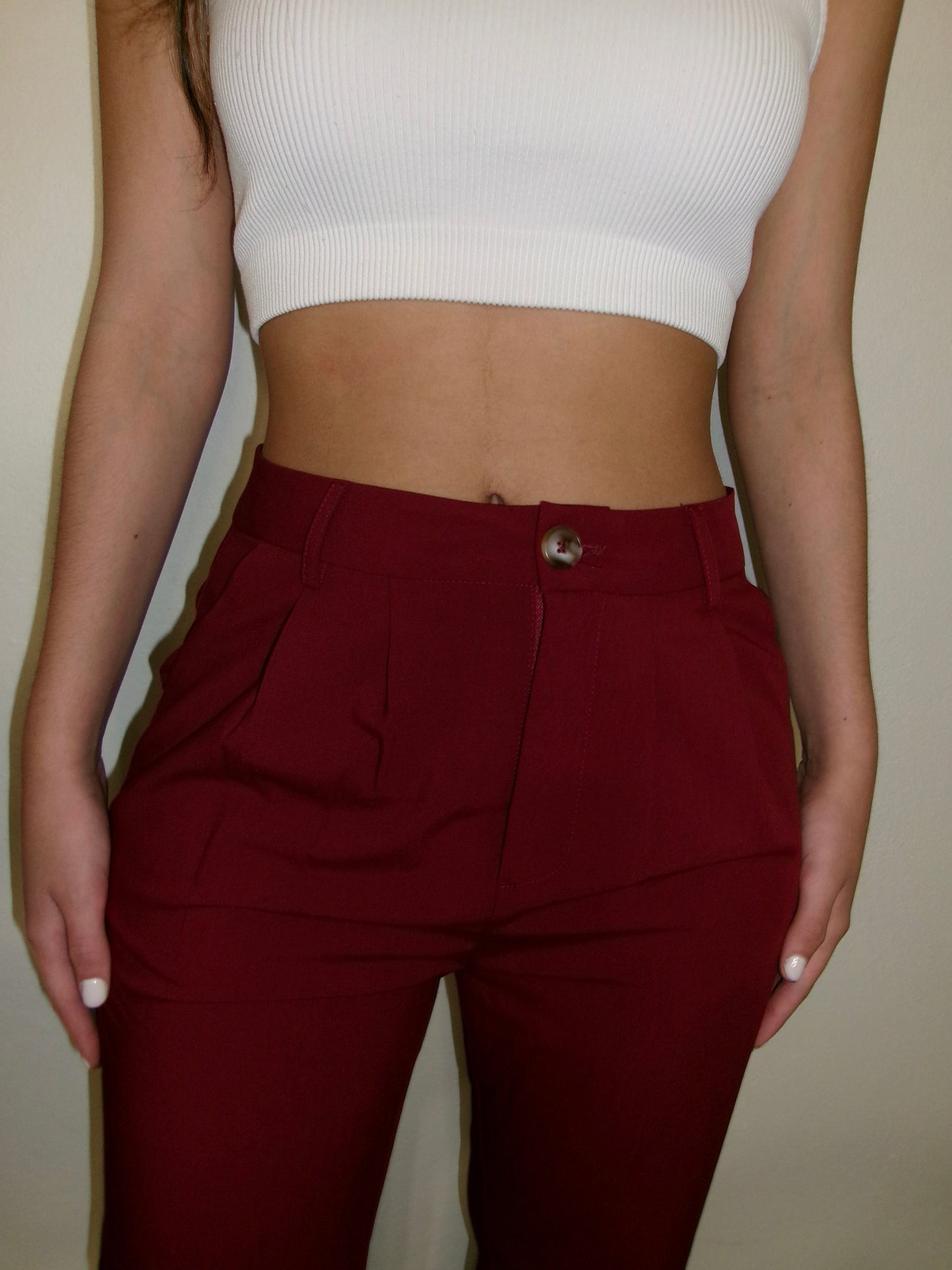 Merlot High Waisted Trousers