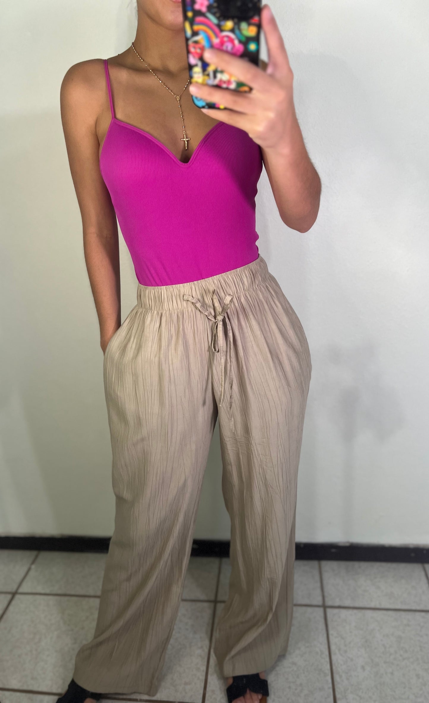 Beige Linen Pant