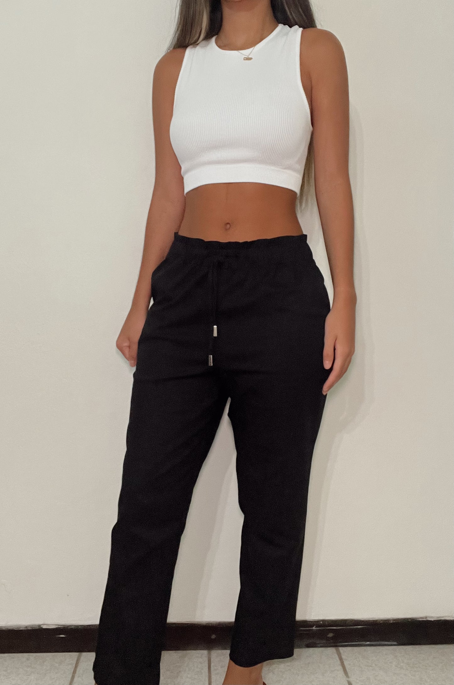 Black Linen Pant