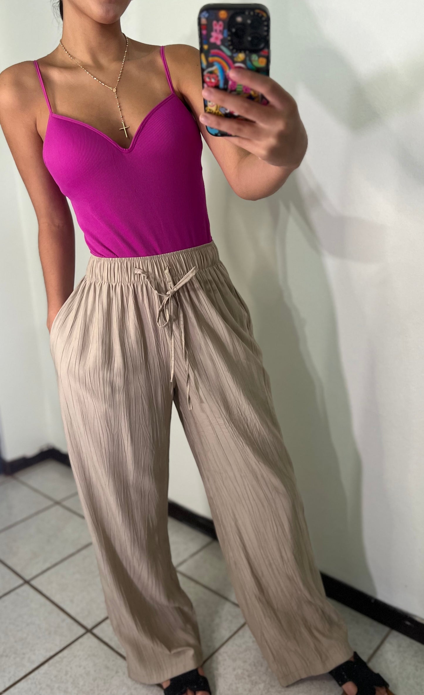 Beige Linen Pant
