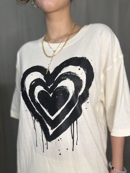 Heart Oversized Graphic Tee