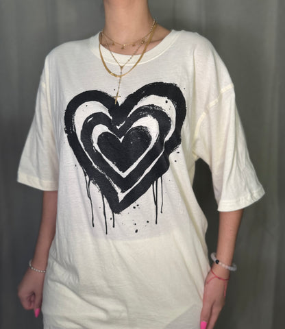 Heart Oversized Graphic Tee