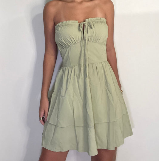 Olive Tube Mini Dress