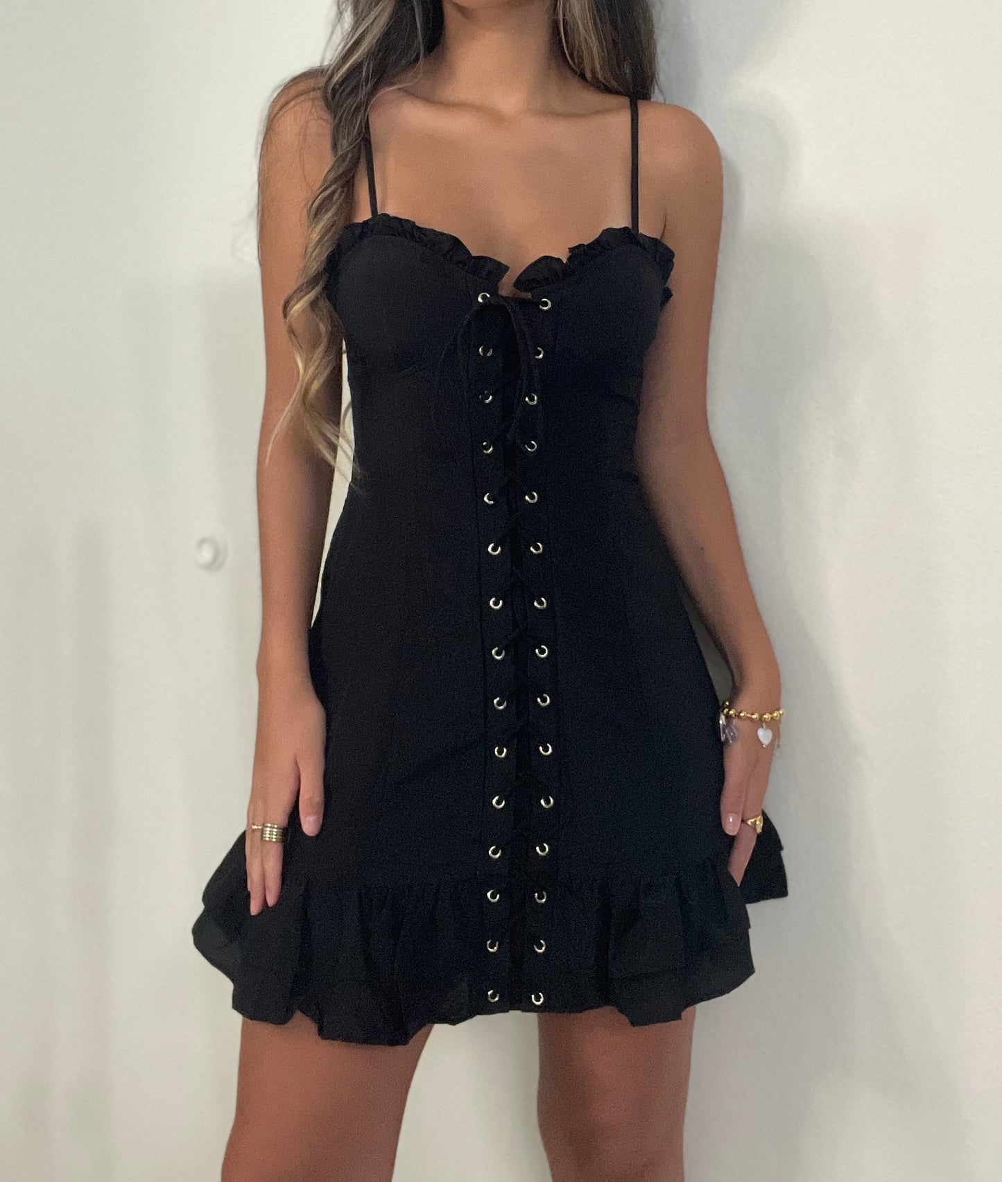 Lace Up Bustier Dress