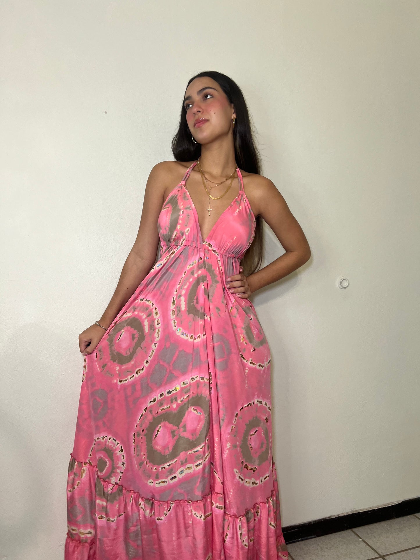 Pink Dye Maxi Dress