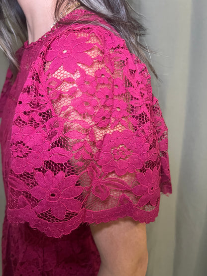 Lace Wine Top