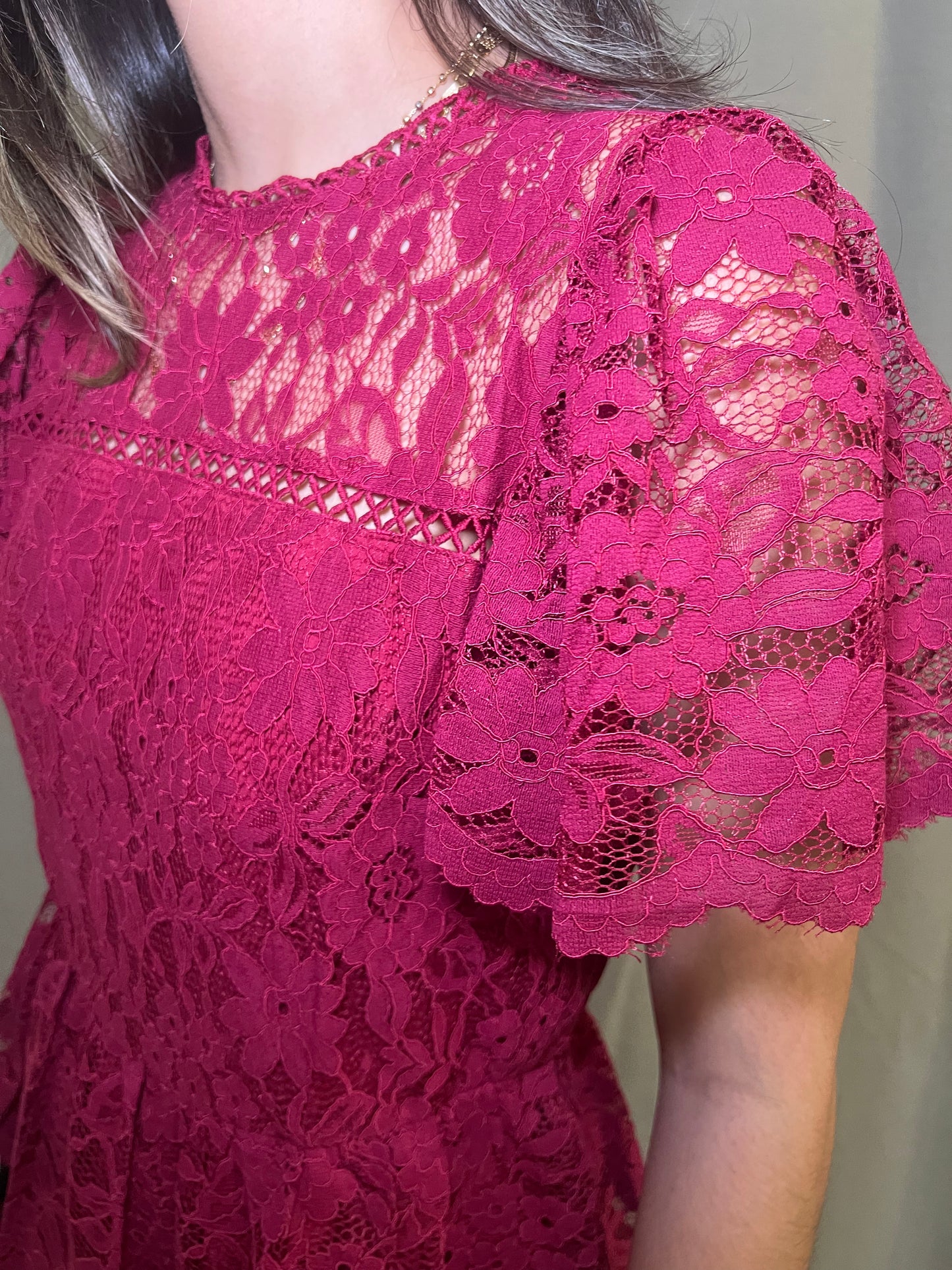 Lace Wine Top