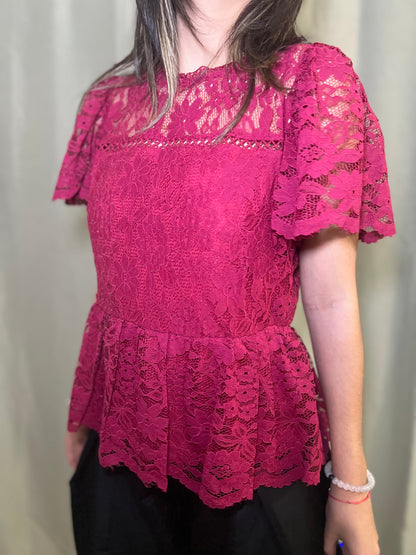 Lace Wine Top